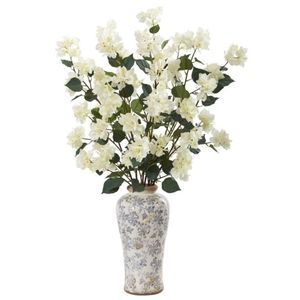 NEARLY NATURAL 39in. Bougainvillea Artificial Arrangement in Decorative Vase